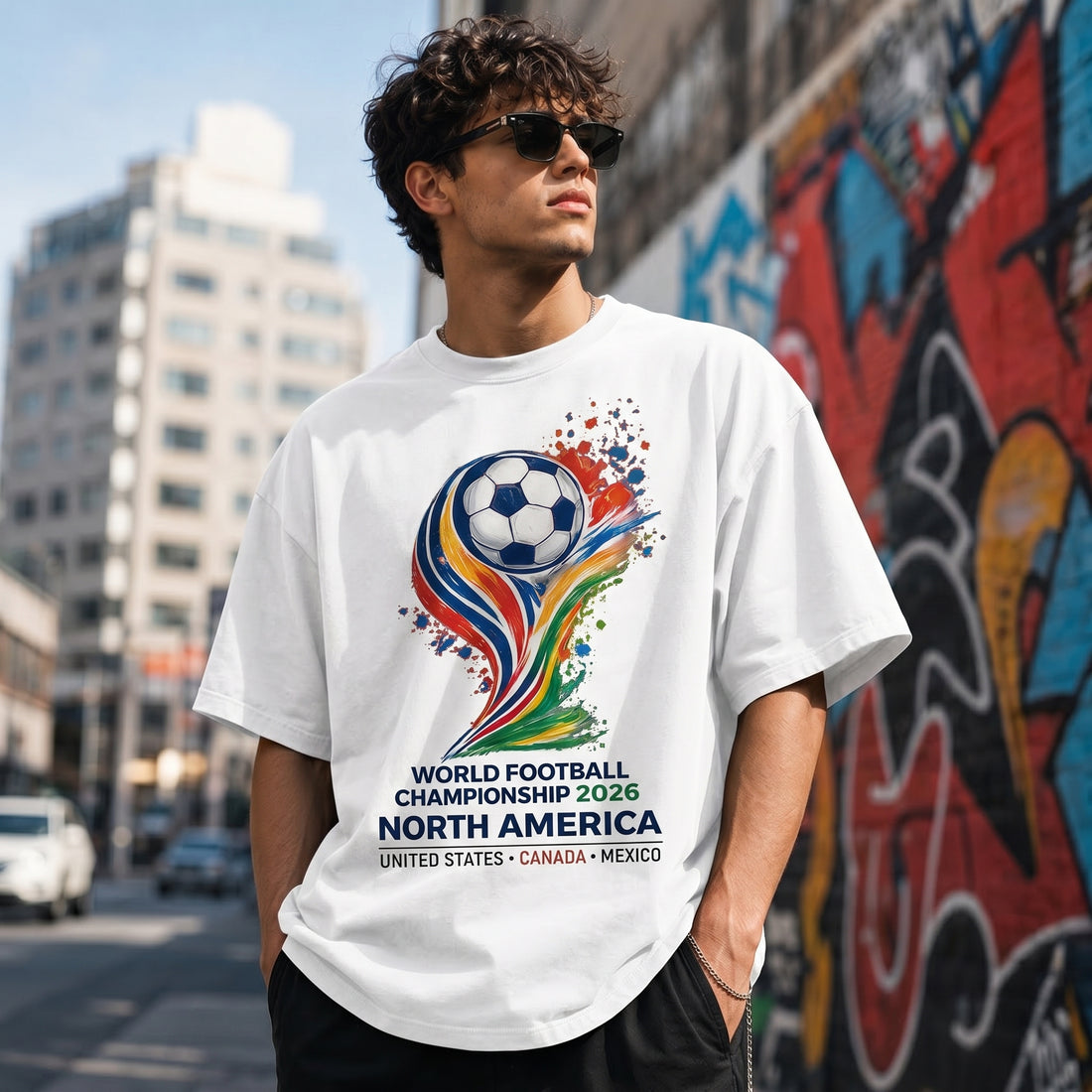 FIFA 2026 North America World Soccer Championship Graphic T-Shirt