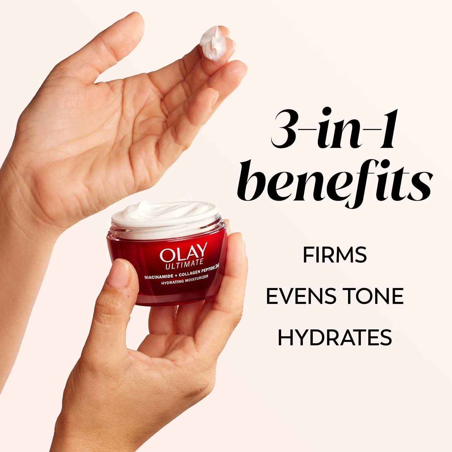 Olay Ultimate 3-in-1 Hydrating Moisturizer – 1.7 oz (2 Pack) Daily Facial Moisturizer by Olay